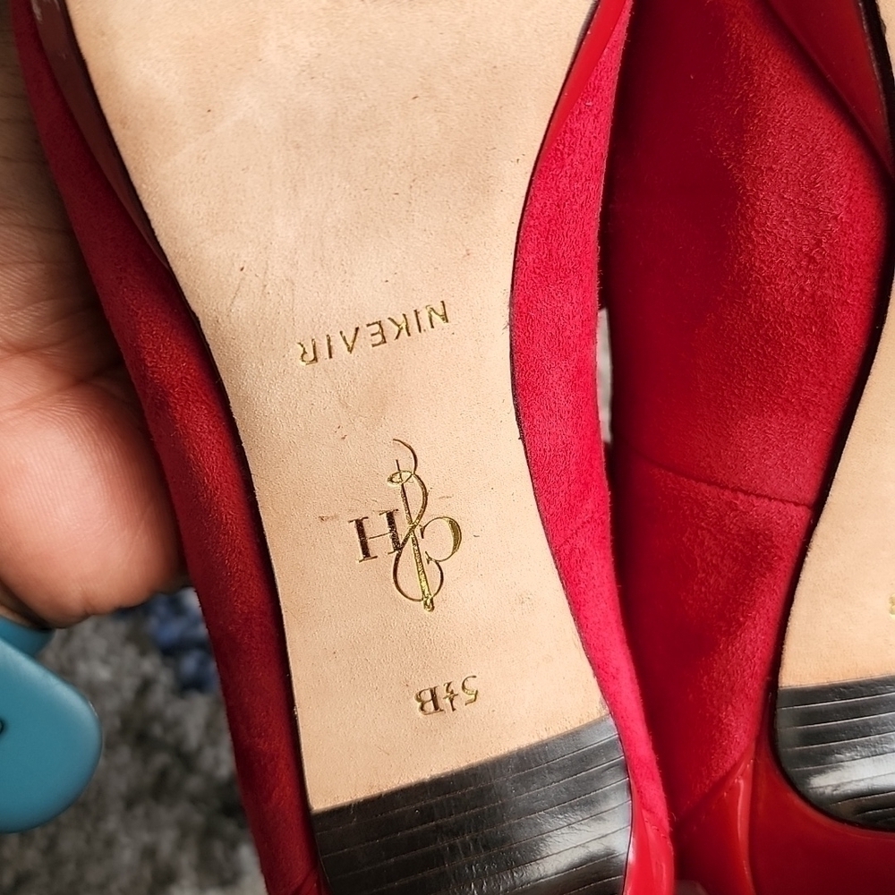 Cole Haan peep toe red heels Office Siren Corpcore - Picture 8 of 10